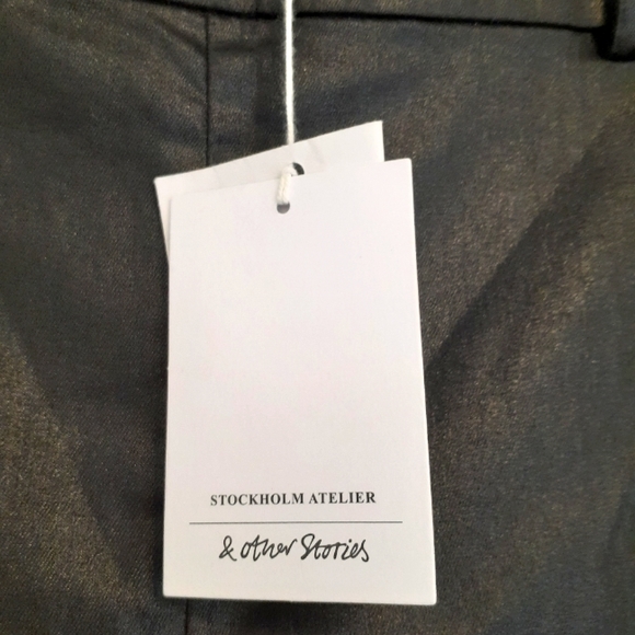 NWT & Other Stories Leather Pants Black Size EU 38 (US 6/8)! - Picture 8 of 9